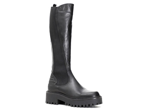 CafèNoir Donna Stivale con elastico in pelle C1FC1340 Nero